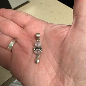 Sterling silver Herkimer Diamond pendant